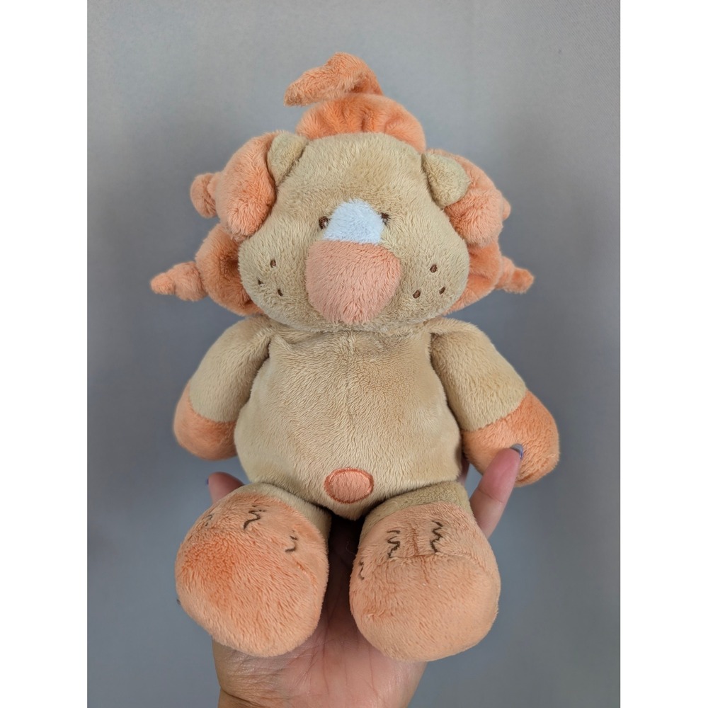 Baby Ganz Vtg Knottie Lion Plush Rattle Toy Infant Small Tan Orange Excellent